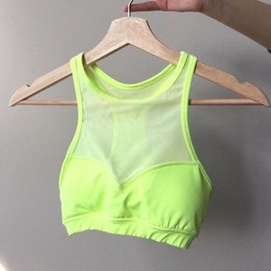 Neon Yellow Bikini Top/ sports bra